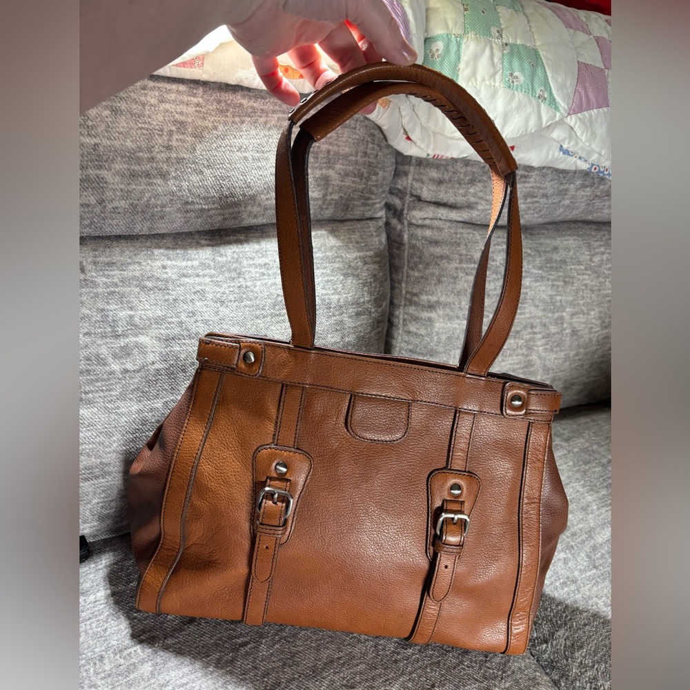 Brown Leather Tote Bag from the LOFT